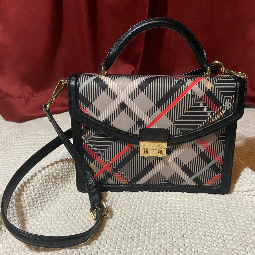 Vera Bradley Sophia Plaid Satchel